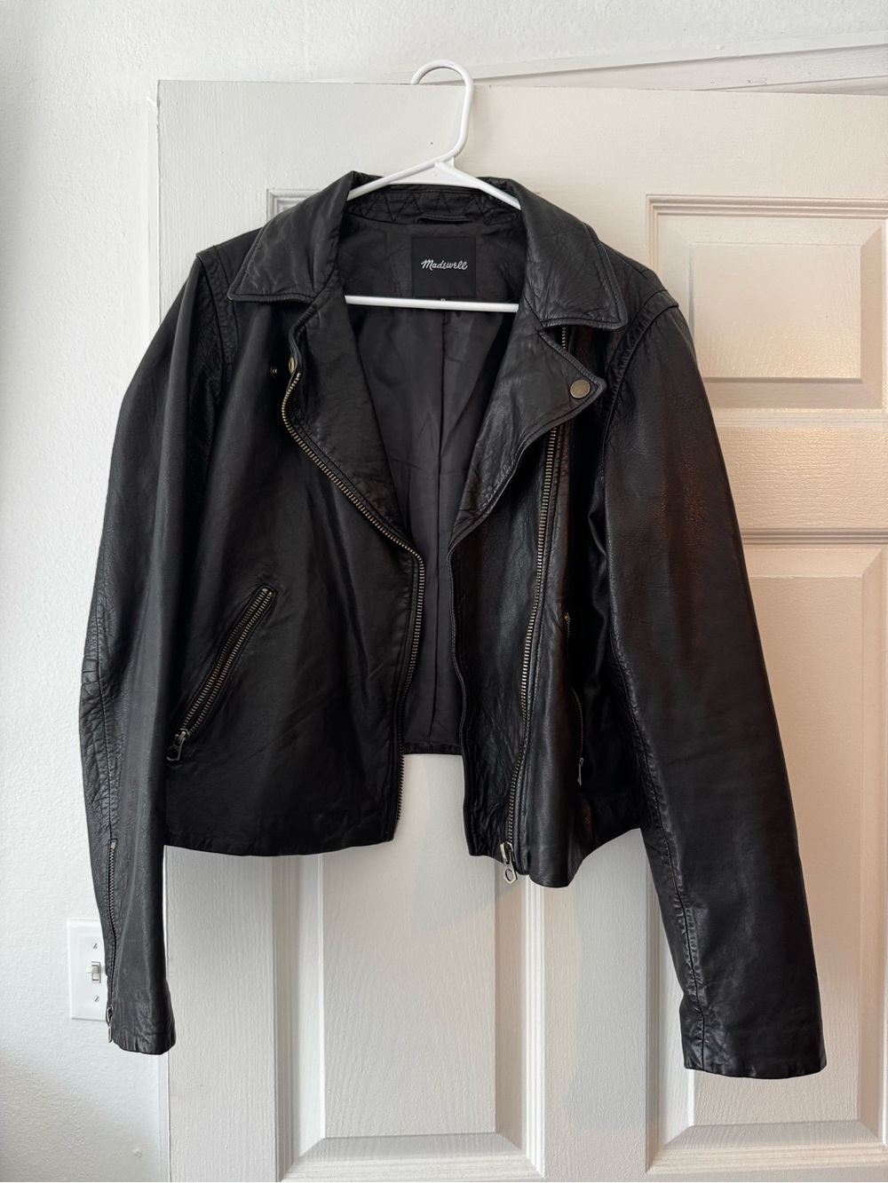 Madewell Black Leather Moto Jacket